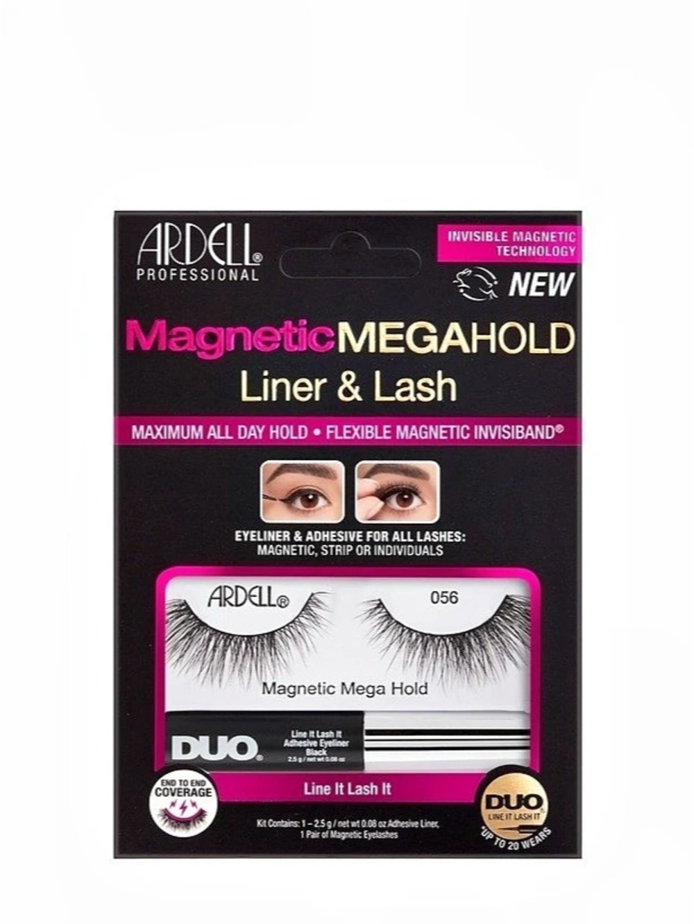 ๐ฅ 2/20: Ardell Magnetic Megahold Black Liner & Lash Kit (Style 056)
